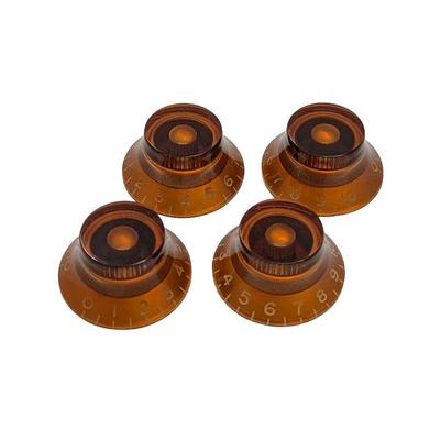 YJB PARTS Top Hat Knob für E-Gitarre, 4er-Set [Inlandsprodukt] (Miri, Amber)