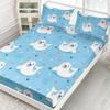 Cartoon Animal Sea Lion Pattern Bed Hat Four-Piece Bedding Set Bedroom Dormitory Bedding Decoration