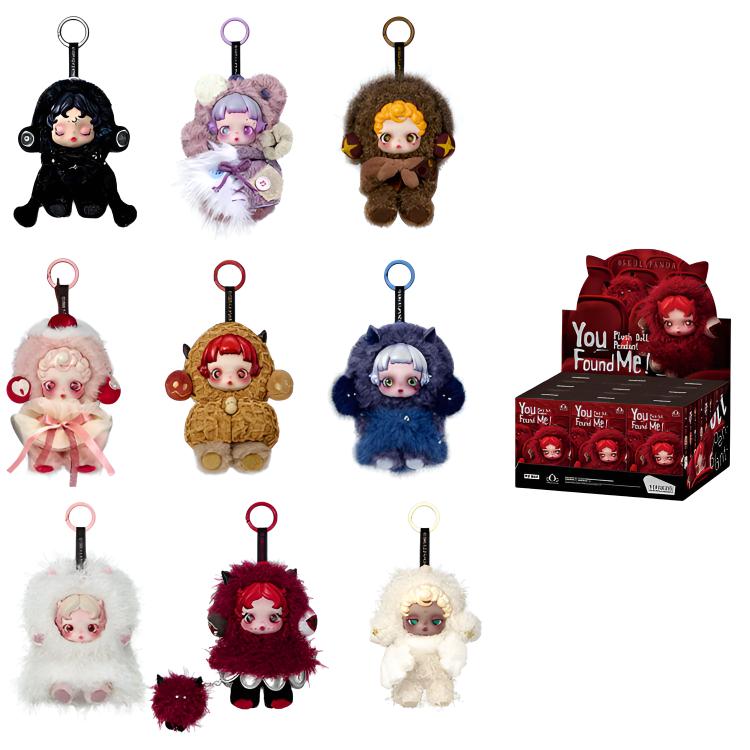 New POP MART Skullpanda Insomnia Theater Collection, Plush Doll Charm Mystery Boxes Single Blind Box/whole Box 9 Pcs PPMT-2509-0018