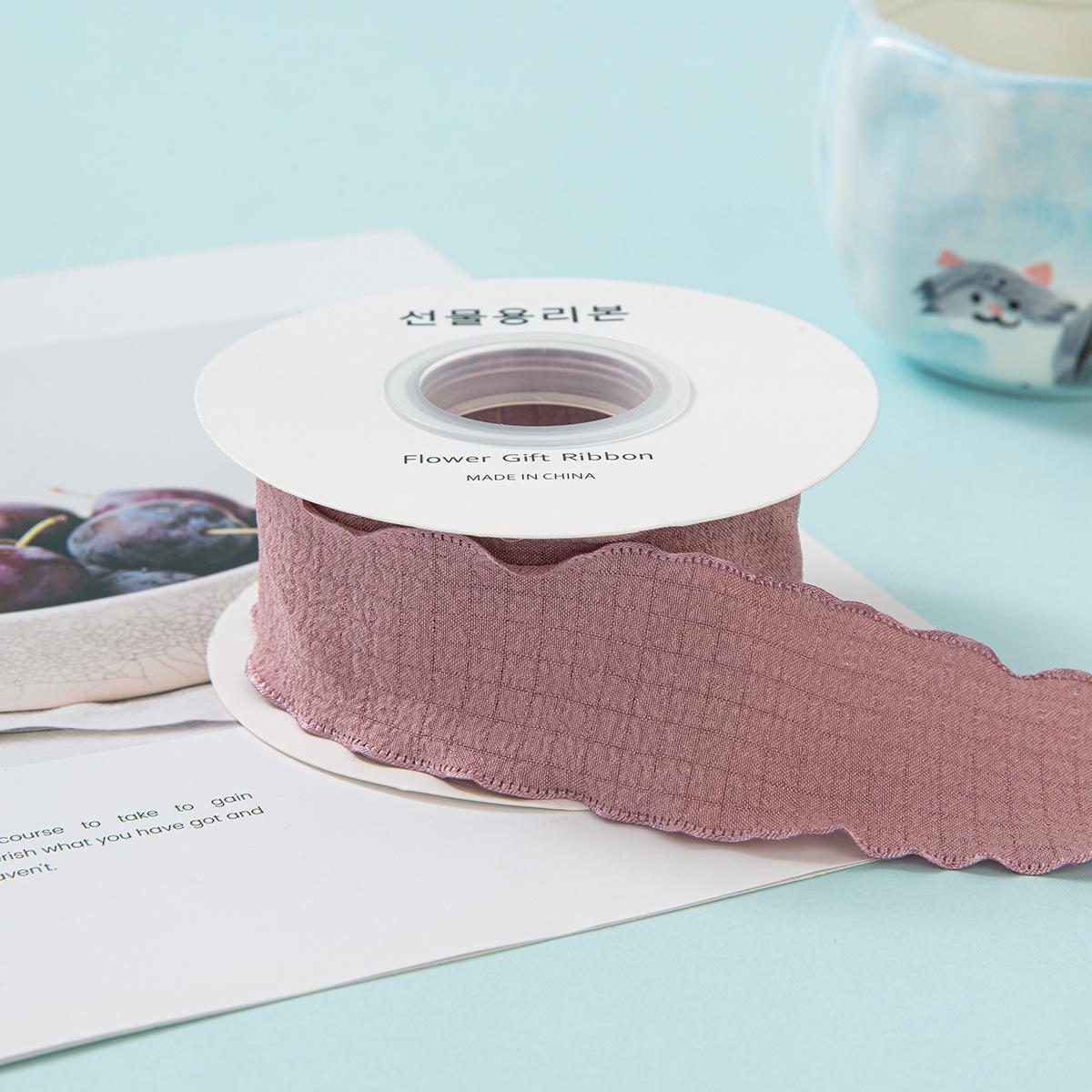 

Плісирована стрічка ручної роботи розміром 4 см із листя лотоса для квітів для торта своїми руками та упаковки з пряжі та льону з риб’ячого хвоста