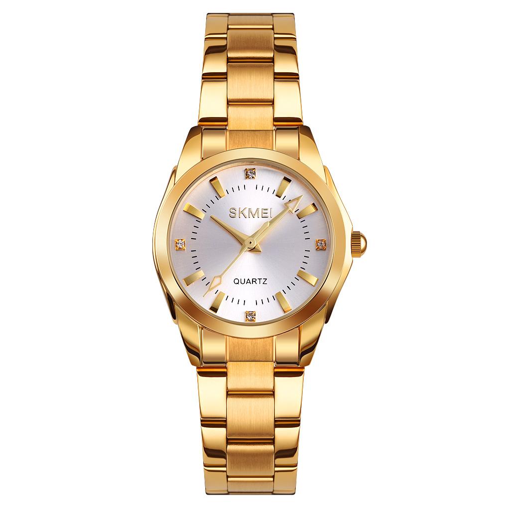 SKMEI 1620 Luxury Stainless Steel Quartz WristWatch for Women Waterproof Elegant Dress Watch Beautiful Gift Straps Unique