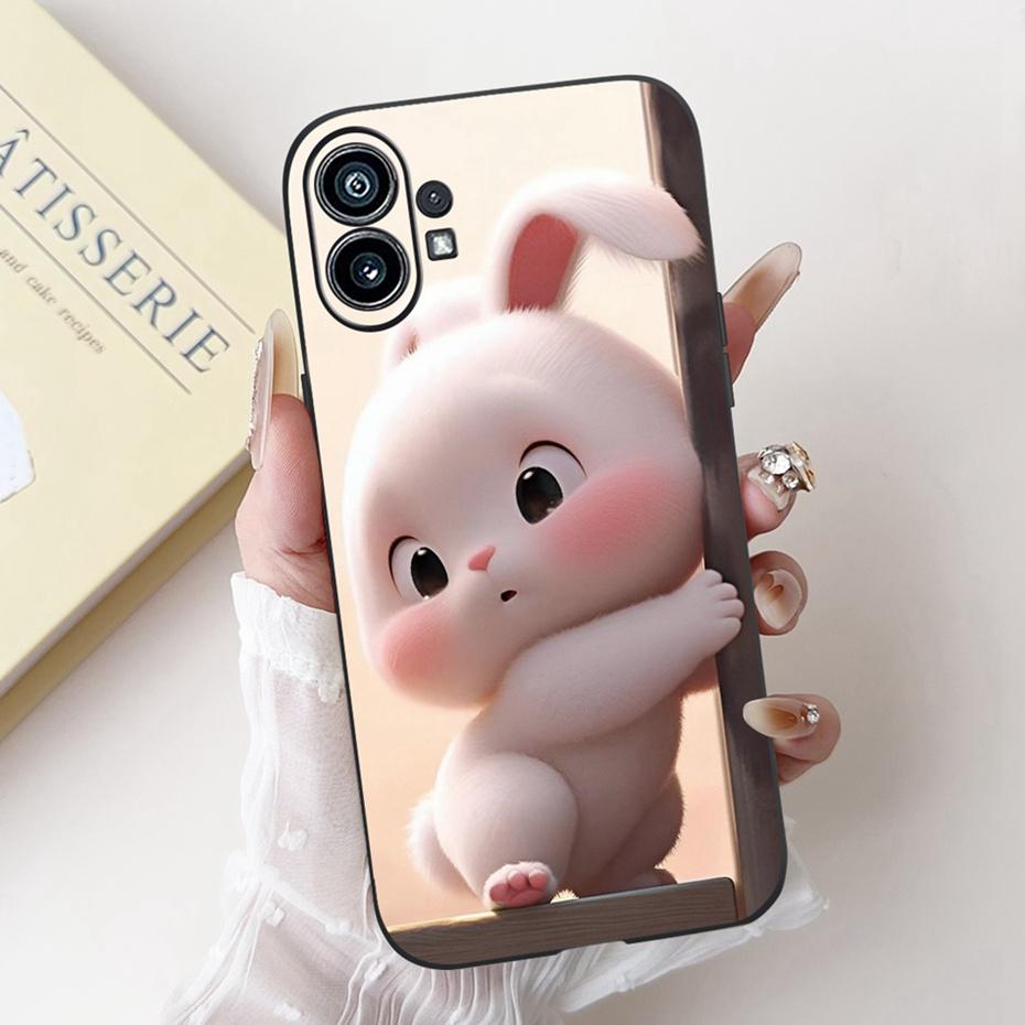 Fashion Painting Phone Case For Nothing Phone (1) Black Silicone Soft Cover For Nothing Phone One Phone1 Cases Bumpers