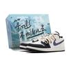 Air Jordan 1 Cushioning, Wear Resistant Low Top Vintage Basketball Shoes Men's Black Beige White 553558-132(Team44-)