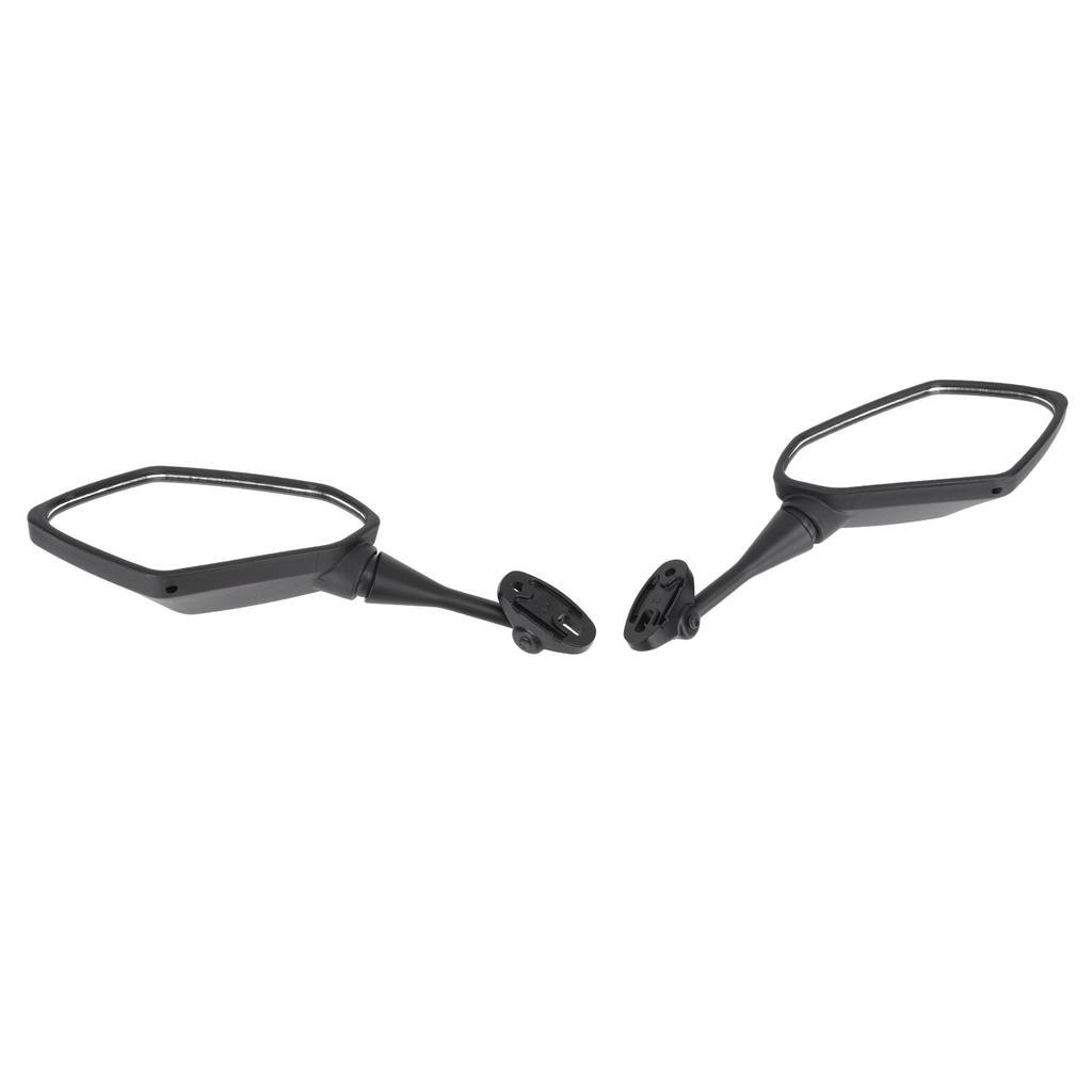 1 Pair Motorcycle Rearview Mirror Wide Vision Adjustable Flexible Handlebar Side Mirror for Motorbike