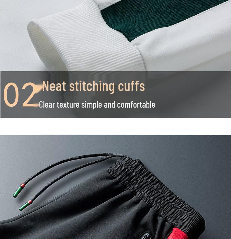 Conjunto de Ropa Deportiva Bordada para Hombre: Sudadera de Moda Coreana Little Bee para Primavera/Otoño