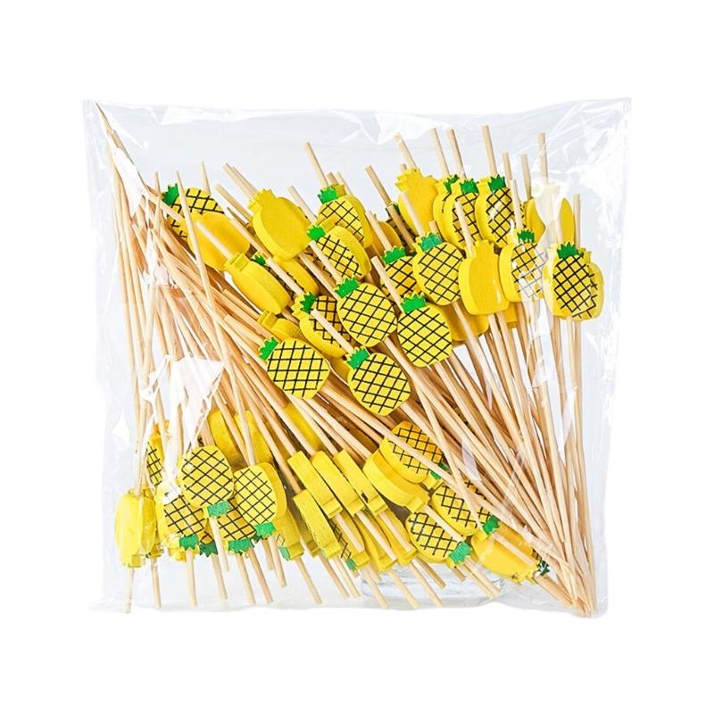 100 Count User Friendly Bamboos Skewers 12Cm Smooth Finishes Food Picks Dessert Serving Picks For Catering And Home