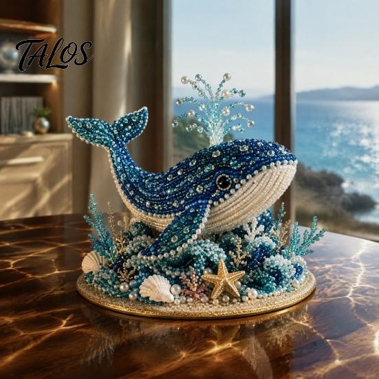 Creative Gifts for Holidays Beaded Ocean Animal DIY Kit, 3D Octopus Shark Craft Handmade Ornament Making Set Sea Animals Bead Art Project Adults,