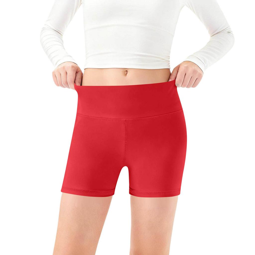 Children's Fashion -Colour Yoga Shorts Sports Shorts For Little Ones Baby Dance Trousers High-Waisted Tight-Fitting Fitness Pants