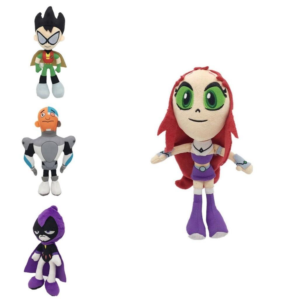 Adorable 10-inch Teen Titans Go Plush Toy Collection Featuring Robin Raven Cyborg