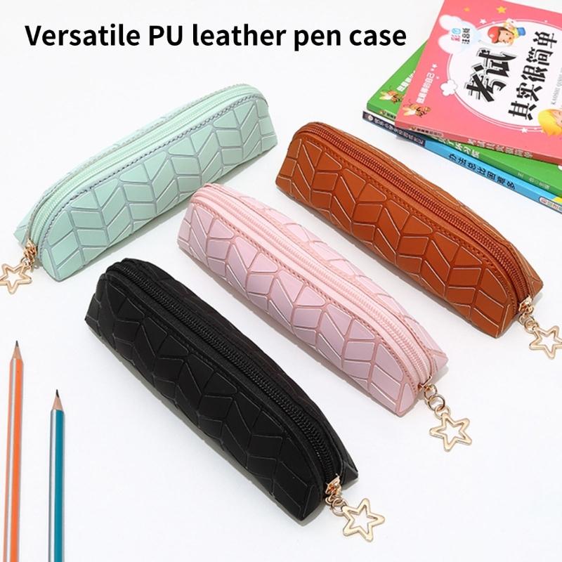 Zippered Design Pen Holders Premium Pen Storage Bag Stationeries Case Pencil Organizers For Students and Professional