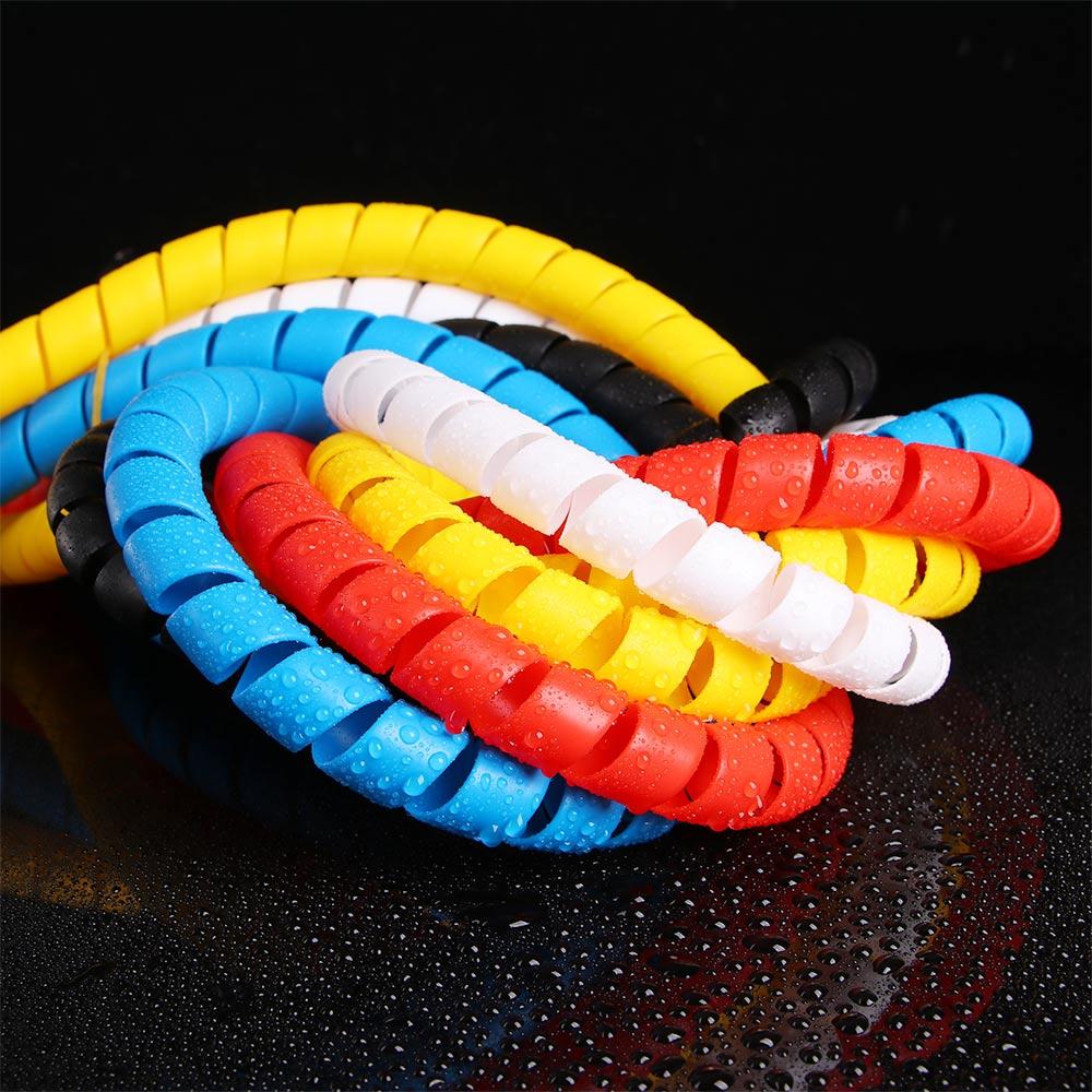 Colorful Wrap Tube Retardant Spiral Wire Cable Sleeves Winding Pipe Casing