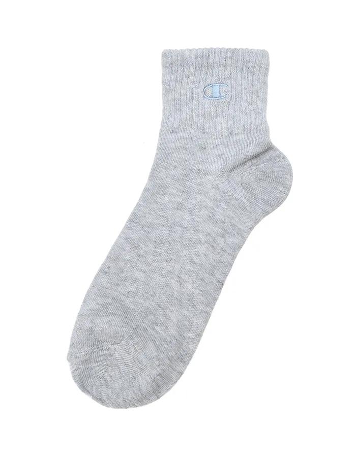 [ASIA] C Logo Quarter-Length Socks 3-Pair Set (Women's) (NORMAL GREY) CKSS3F464G2