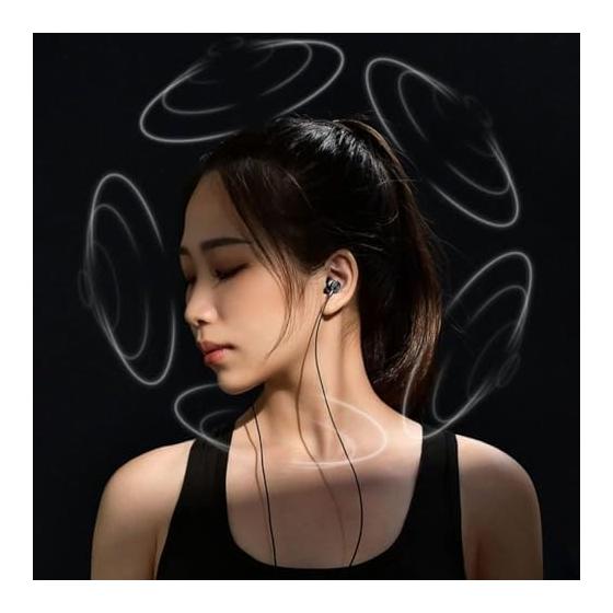 Earphones 3m Wired Earphones with Microphone Magnetic Design Noise Canceling Stereo Earphones Extension Cable In-Ear Headphones 3.5mm Jack Compatible