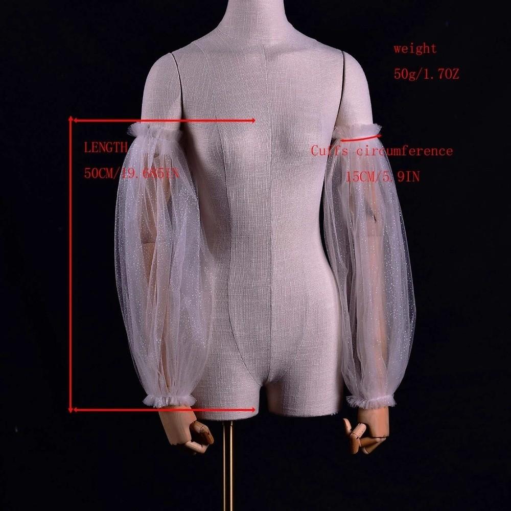 Elastic Cuff Bridal Sleeves Detachable Wedding Arm Sleeves Elegant Wedding Gloves Wedding