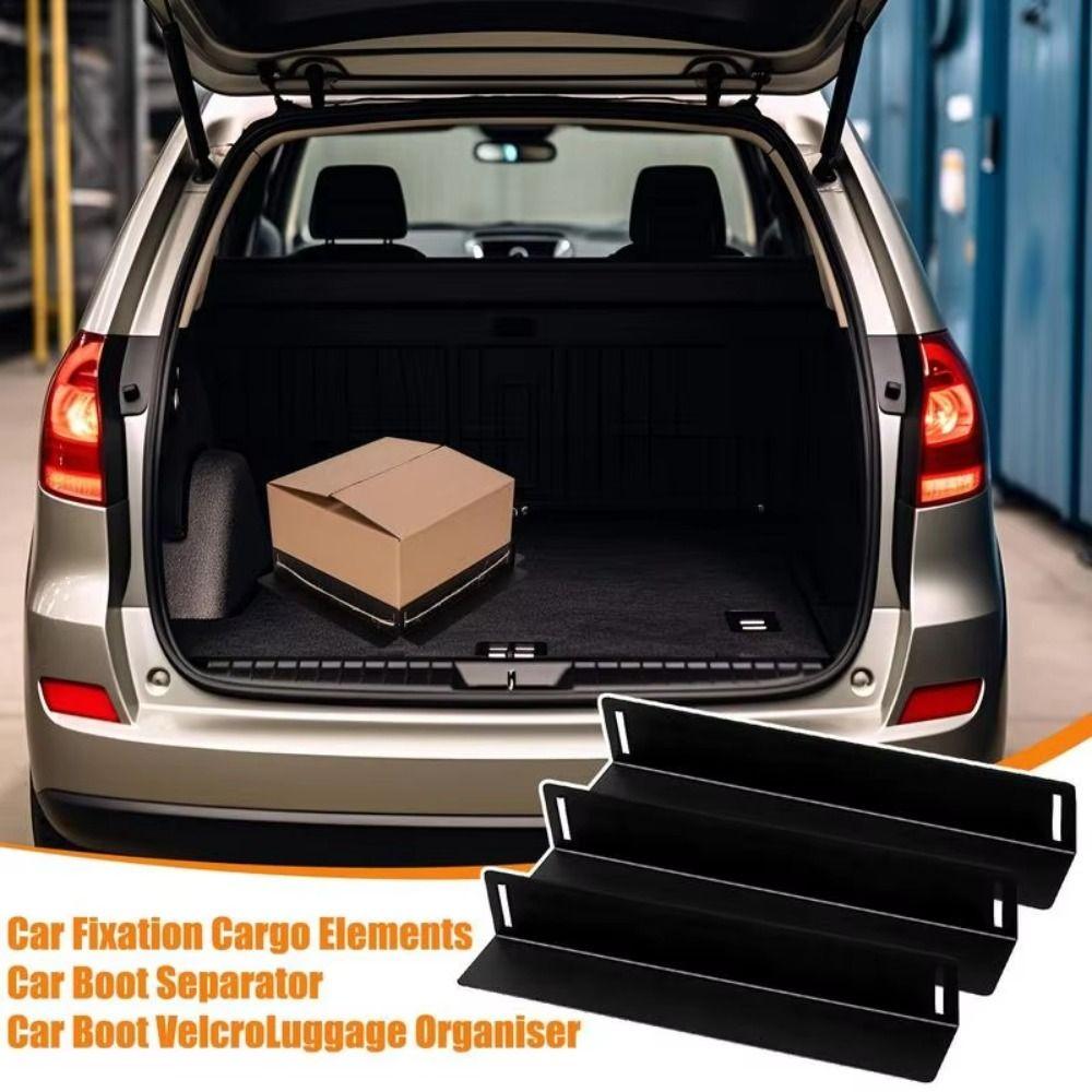 Sturdy Locking System Cargo Divider Non-Slip Boot Separator Storage Box Luggage Holder Car Trunk