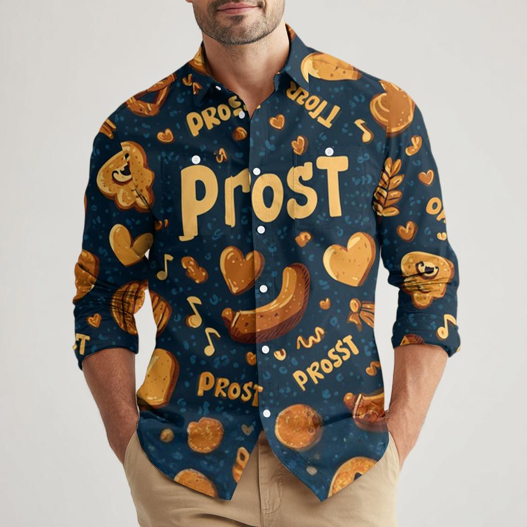 Men's Loose And Casual Long-sleeved Shirt