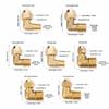 90 Degree Male Flare Fitting Male Thread Copper Tubing Easy Install Pipe Elbow  Hydraulic Line