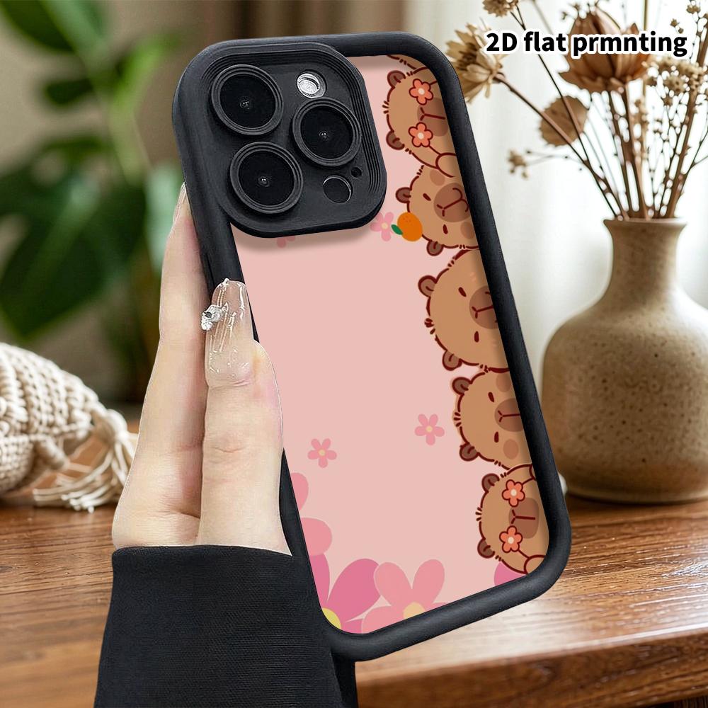 Phone Case: 2D Flat Design Suitable for iPhone 18 17 16 15 14 13 Pro Step Protection Case, Light Pink Background, Christmas and Halloween Gift
