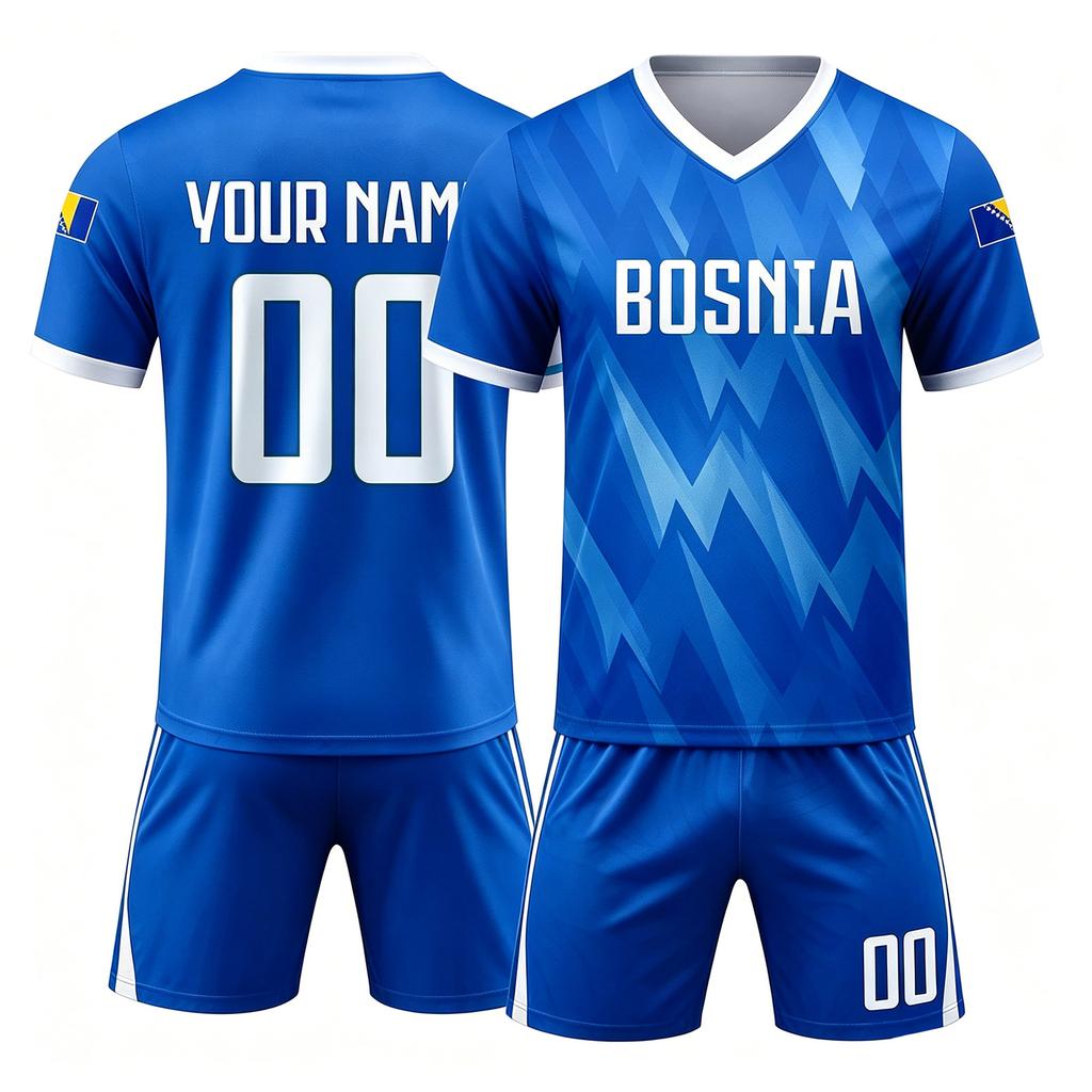 Customizable Team Jersey and Shorts Set Breathable Quick Dry Athletic Uniform for Sports Training and Matches