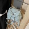 Schulrucksack Koreanische Version von lässiger Rautenketten-tragbarer kleiner Rucksack 1011 Frühling und Sommer neue ausländische Stil Einzel-Schulter schräg überwerfbar