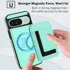 For Google Pixel 9 Pro/Google Pixel 9 CX01 Magnetic Case TPU+PU Leather Phone Back Cover with Detachable Card Holder