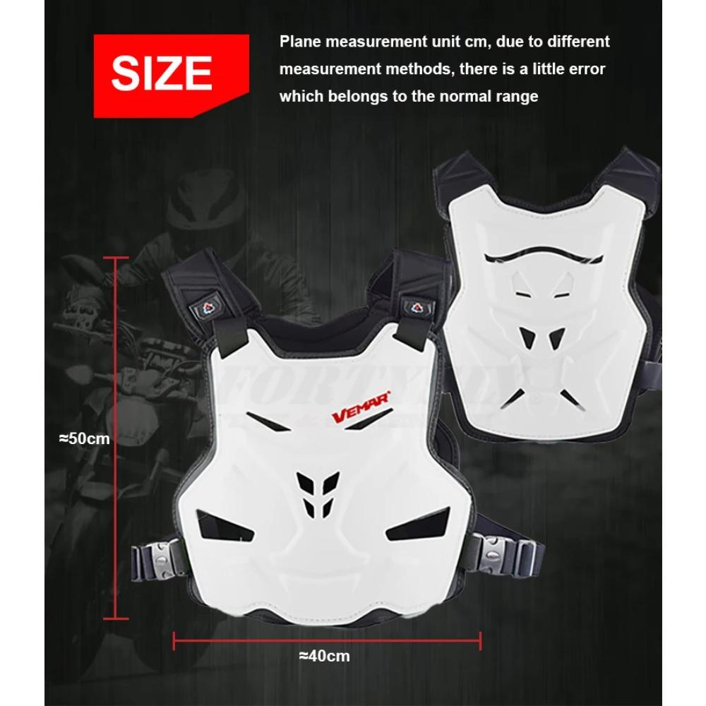 Vemar Giubbotto Corazza Corpo Moto Uomo Giacca Moto Giubbotto Motocross Attrezzatura Protettiva Off-Road Protezione Schiena Petto Fibbia Regolabile