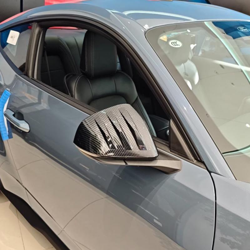 For Ford Mustang 2024 2025 ABS carbonfiber Rear View Mirror Cover Side Door Rearview Mirrors Cap Covers Exterior Accessories