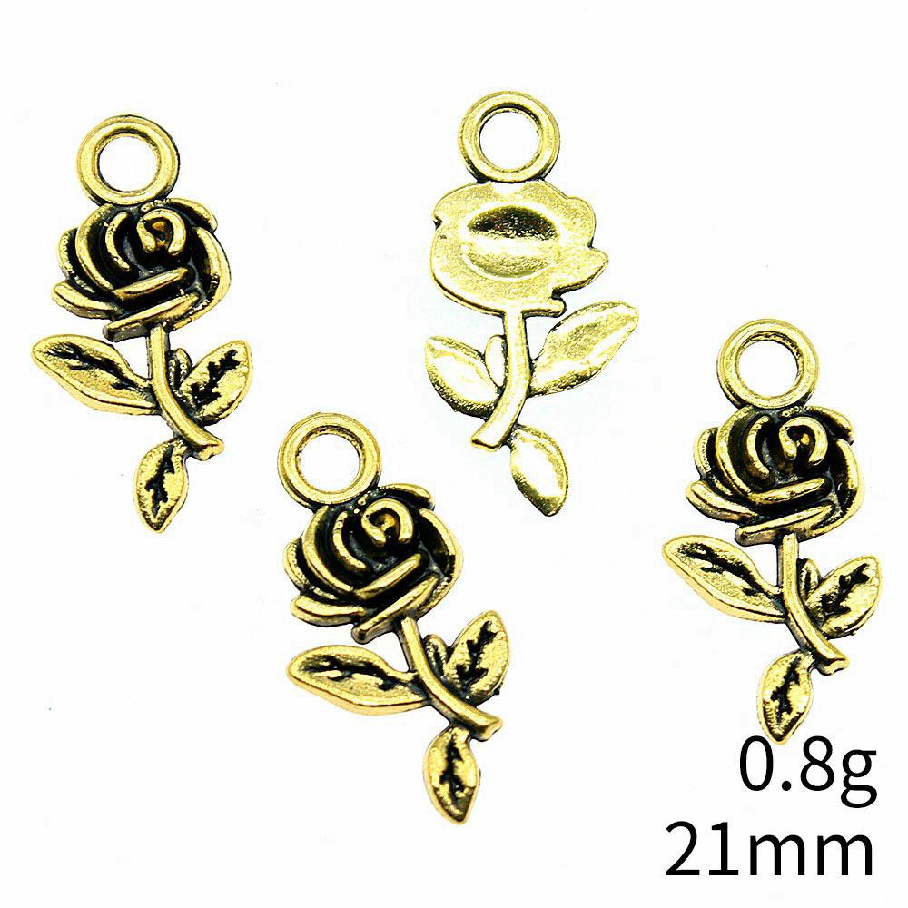 Back To School Bag Charms Rose Lotus Charms Pendant Women's Bags Bracelet Pendant