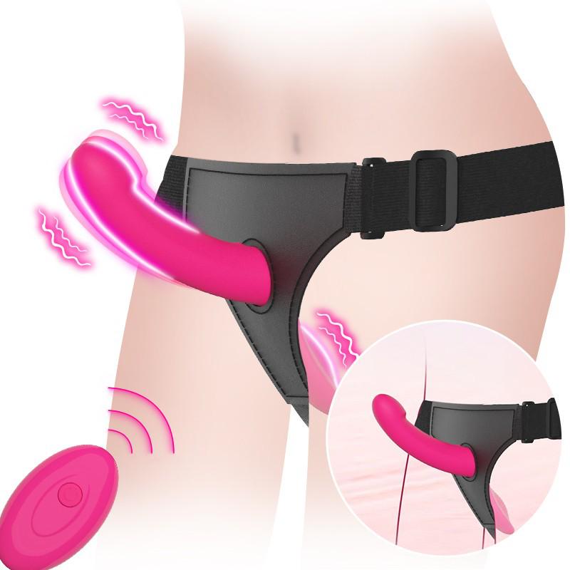 Women's Vibrating Panties with Double Vibration Dildo for Lesbian Pleasure