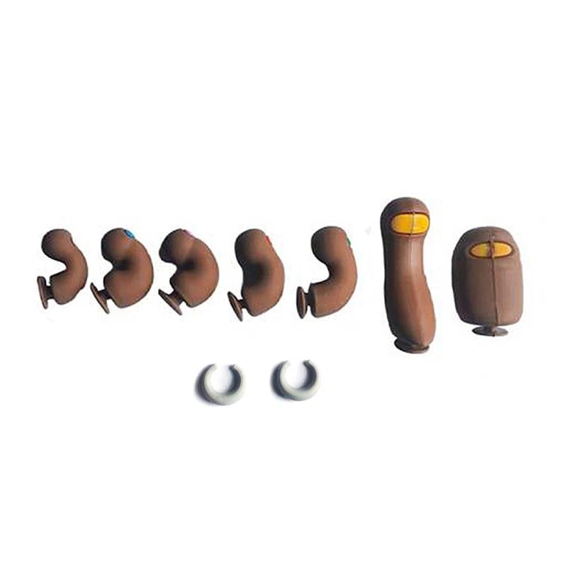 

3D Шармы для пальцев ног Набор Пальцы DIY Забавные Симуляция пальцев ног Большие пальцы ног Отверстие Украшение для обуви Летние аксессуары для шлепанцев чёрный