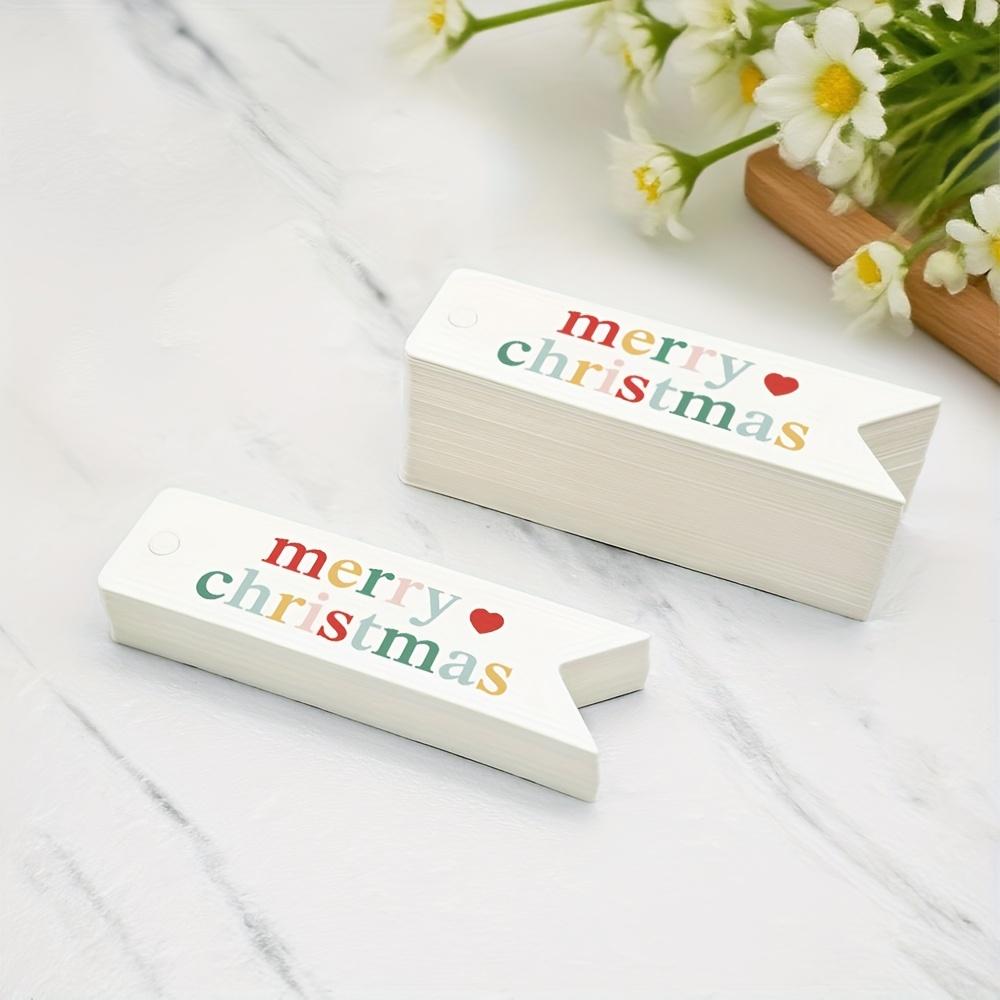 

100 шт. Бирки с ласточкиным хвостом «Счастливого Рождества» для подвешивания - Для праздничных украшений, семьи и друзей, рождественских украшений As shown