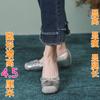 Läderballerina för Huizhou damskor Su Yinyin samma skor damers inre höjdökning vår nya silverfärgade enkelskor