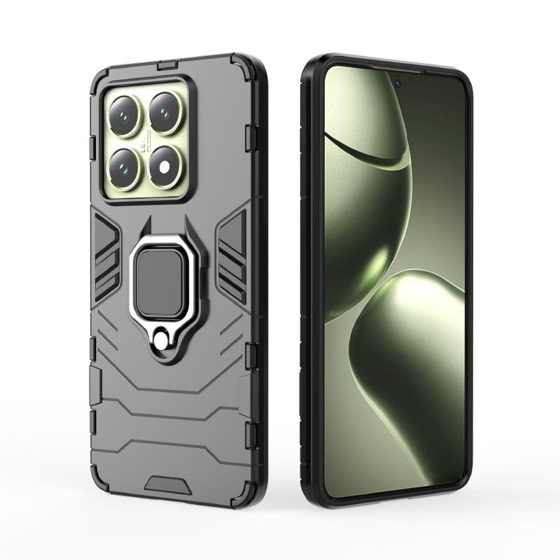 360 ° Rotating Metal Car Bracket Ring Phone Case For Xiaomi 14T 13T 11T Redmi Note 14C 13 12 11 13C 14 Pro Shockproof Back Cover