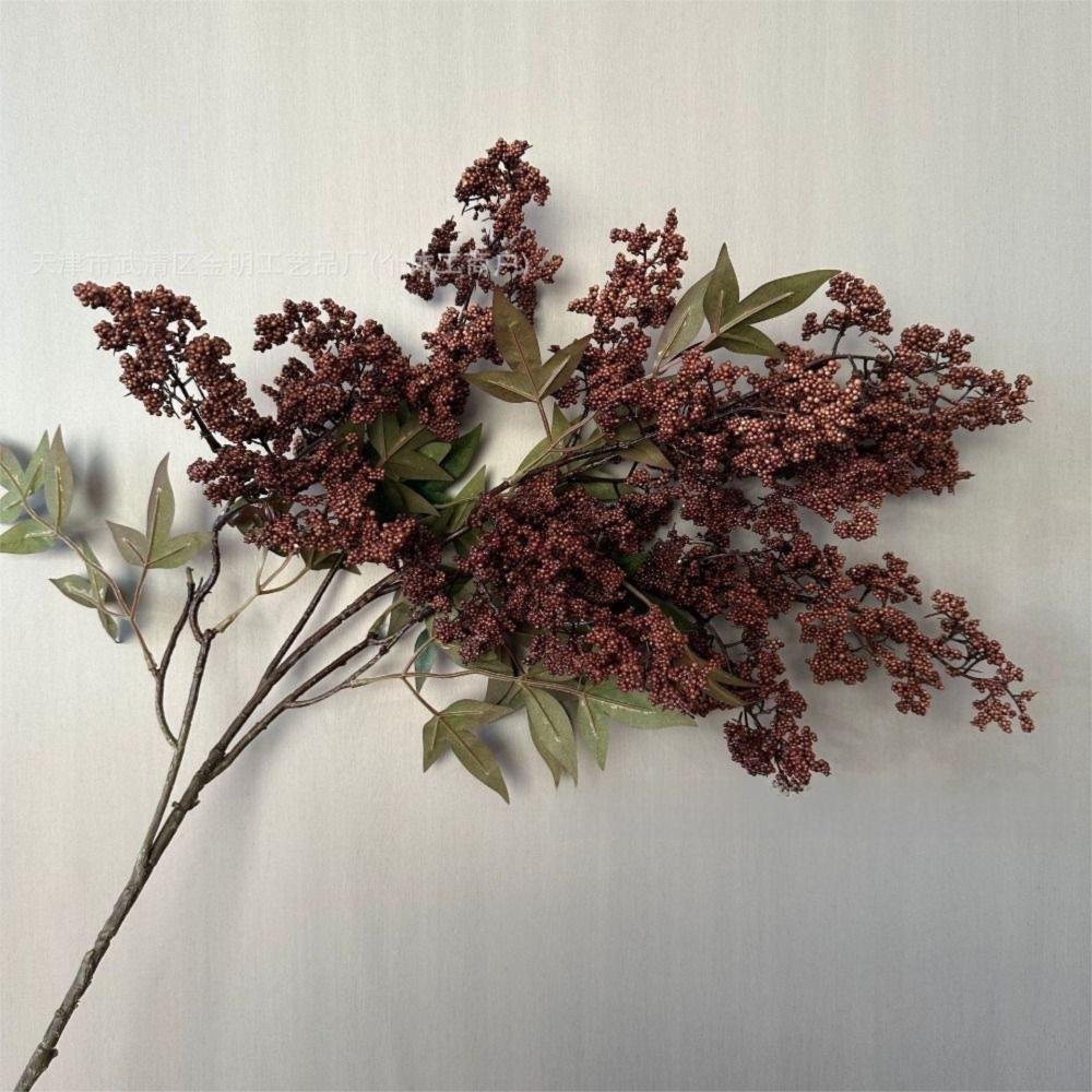 Пластиковый искусственный цветок софоры, маленькие плоды, поддельные фрукты, ветка, цветочная композиция кофейный