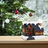 Luminous Christmas Glowing Small House Resin House Ornament LED Light Snow House  Party Favors