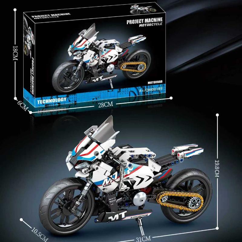 Techniczne Mini Klocki Samochód Wyścigowy Sport Prędkość Motocykl Model Miasto Mechaniczne Super Klocki Zabawki Puzzle Prezent dla Dorosłych