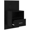 Nightstand Set of 2 Black Oak Effect 50 X 32.5 X 80 Cm