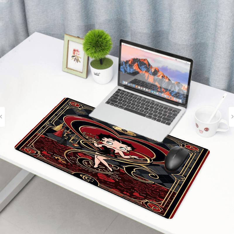 Betty Boop Print Mouse Pad, Anti‑Slip Desktop Keyboard Mat, for PC Laptop Gaming Working Daily Use, Cool Festival Surprise Gift