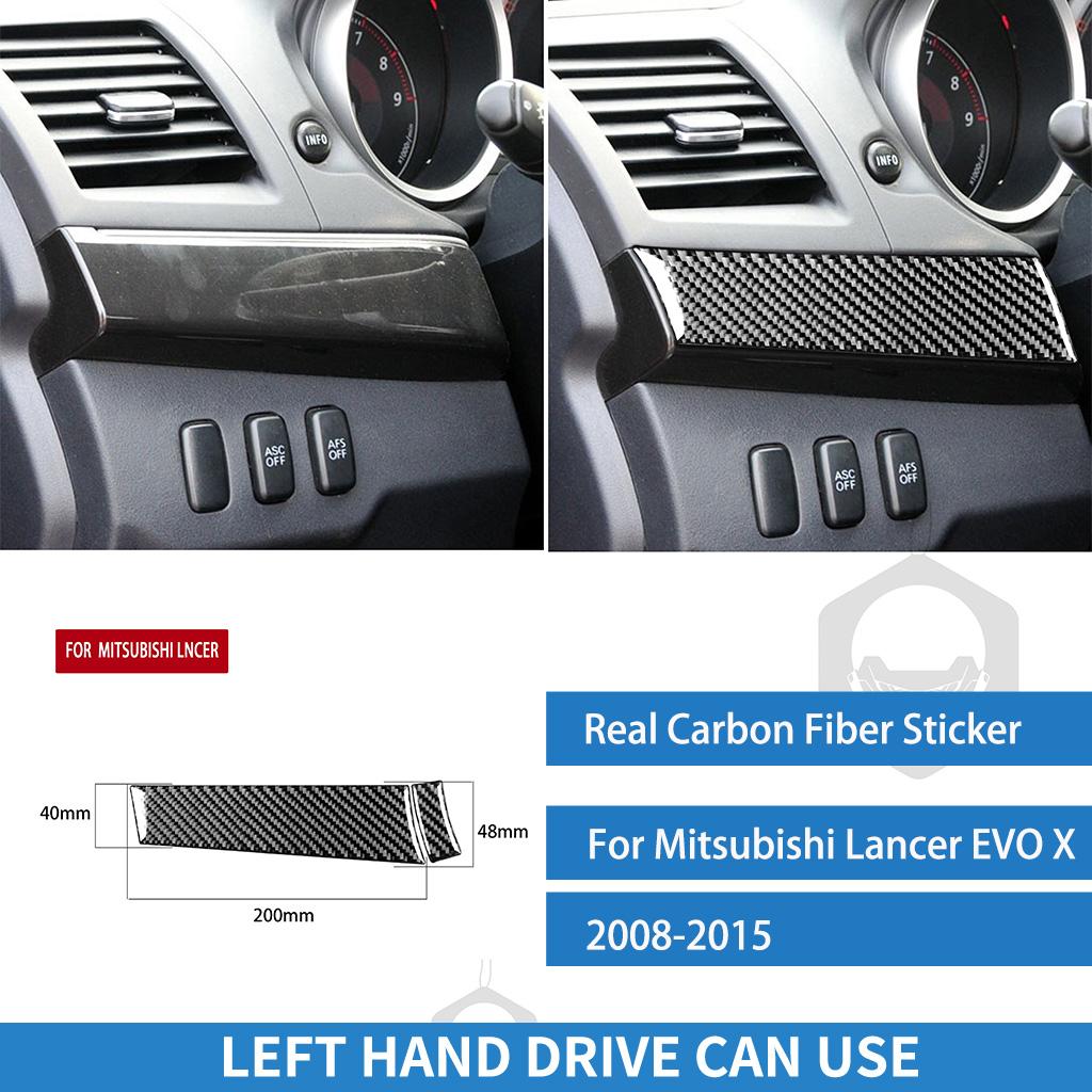 For Mitsubishi Lancer Evolution EVO X 2008-2015 Center Full Set Suit Cover Real Carbon Fiber Sticker Car Interior Accessories