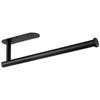 Paper Towel Holder, Self Adhesive or Drilling Paper Towel Holder Under Cabinet, Stainless Steel Black Paper Towel Holders Wall Mount for Kitchen,