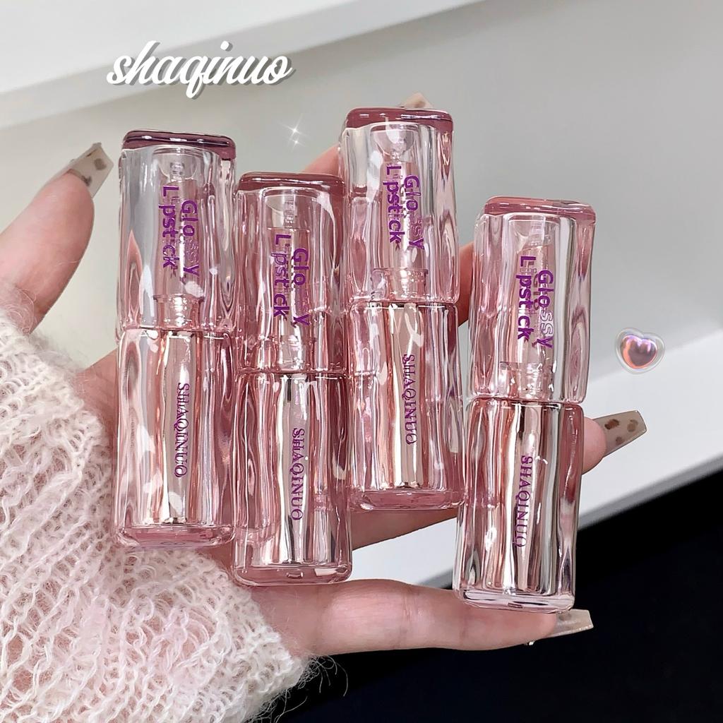 SHAQINUO Rossetto Lucido Trasparente Cristallo