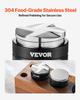 VEVOR Coffee Distributor 53mm, 2-in-1 Adjustable Espresso Distributor with Fan-Shaped Base
