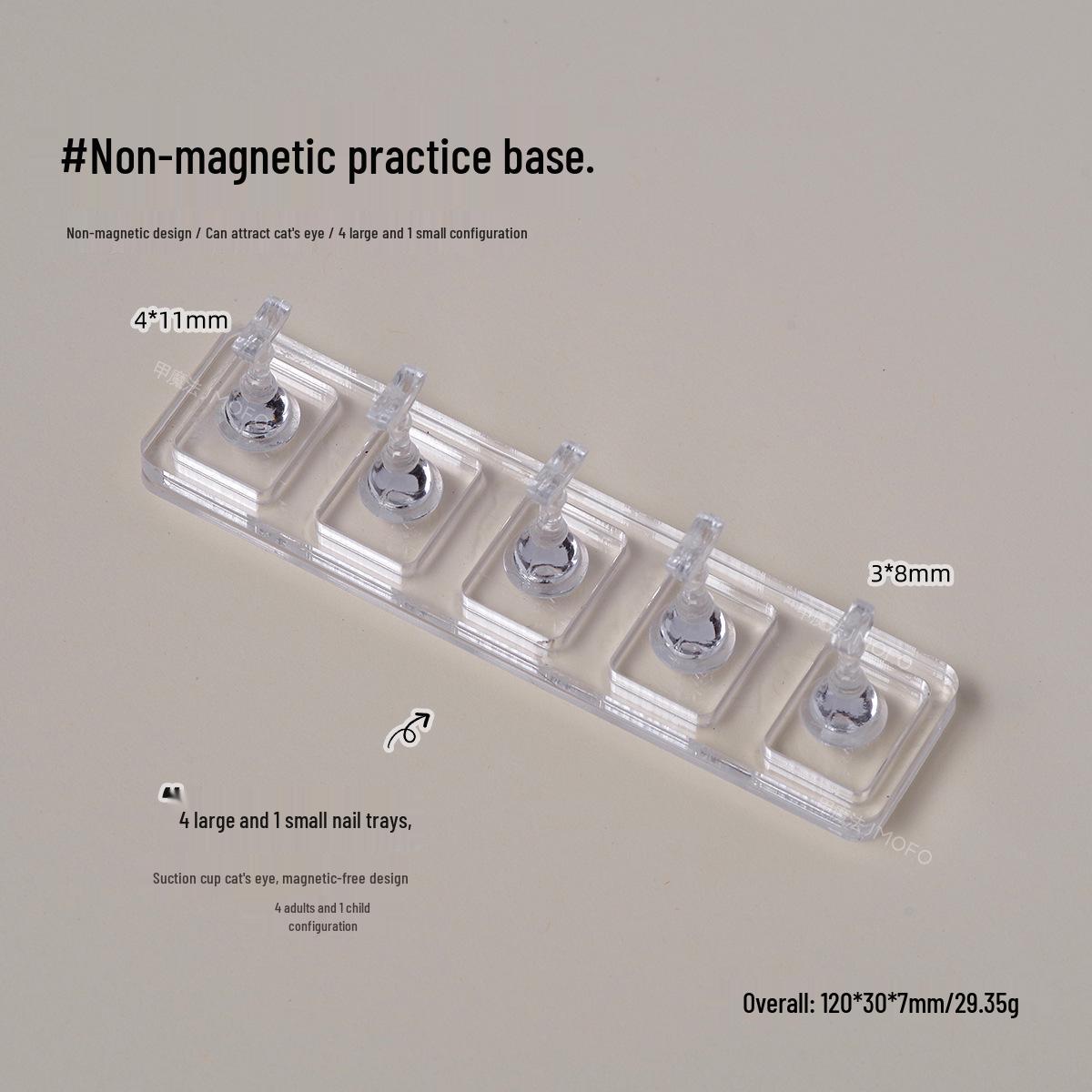 

Acrylic Non-Magnetic Wearable Nail Holder for Manicure Practice and Design.