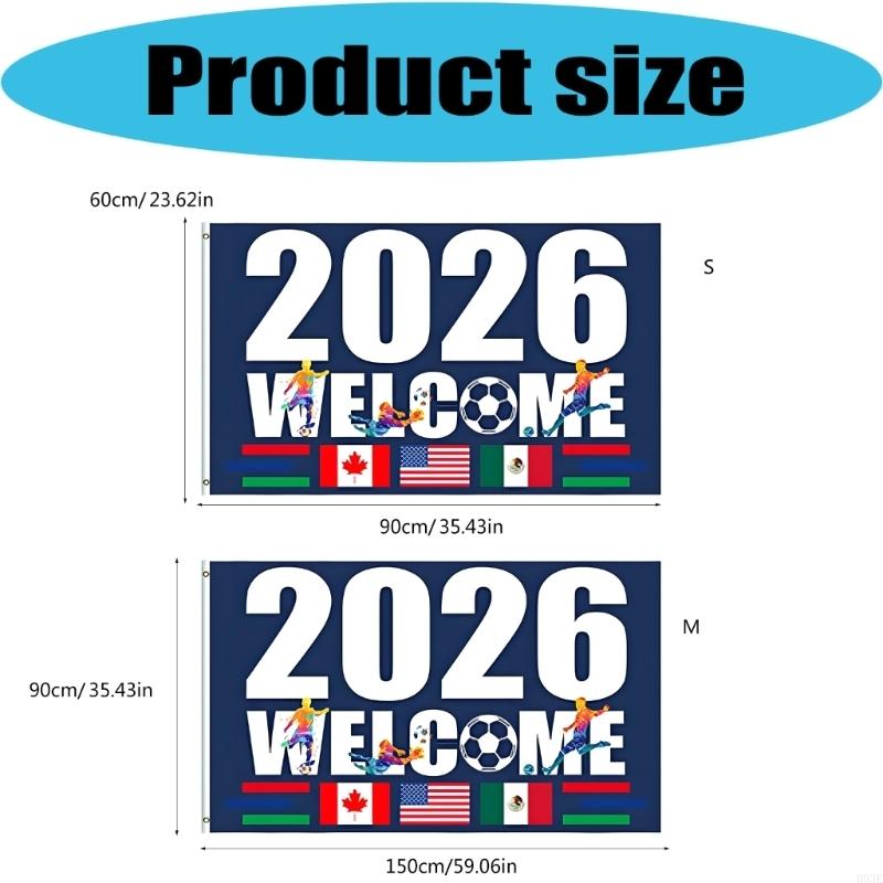 2026 Worlds Cup Flag Banners North America Soccer Flag America Canada Mexico Joint Hosting Country Flag Outdoor Decors B03E