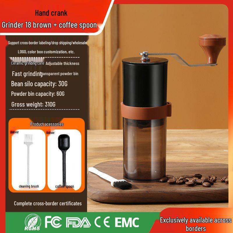 Portable Electric Hand Crank Coffee Grinder for Home Use
