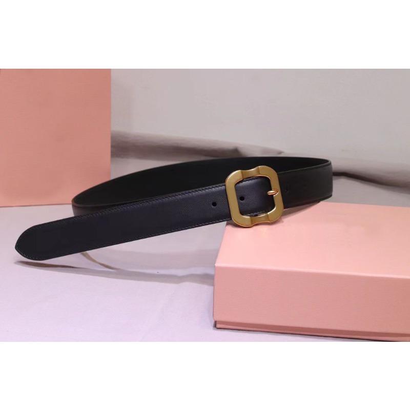 Mary 3.4cm retro calfskin miu miu buckle belt - women s leather belt for pants and skirts 95