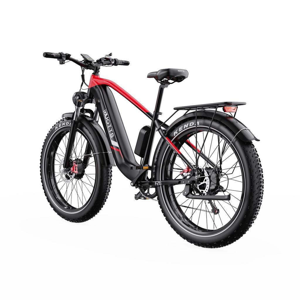 Elektrofahrrad Duotts F26, Doppelmotor 750W, 48V 20AH Akku, Höchstgeschwindigkeit 55 km/h, Reichweite 120 km, 26x4,0 Zoll Reifen