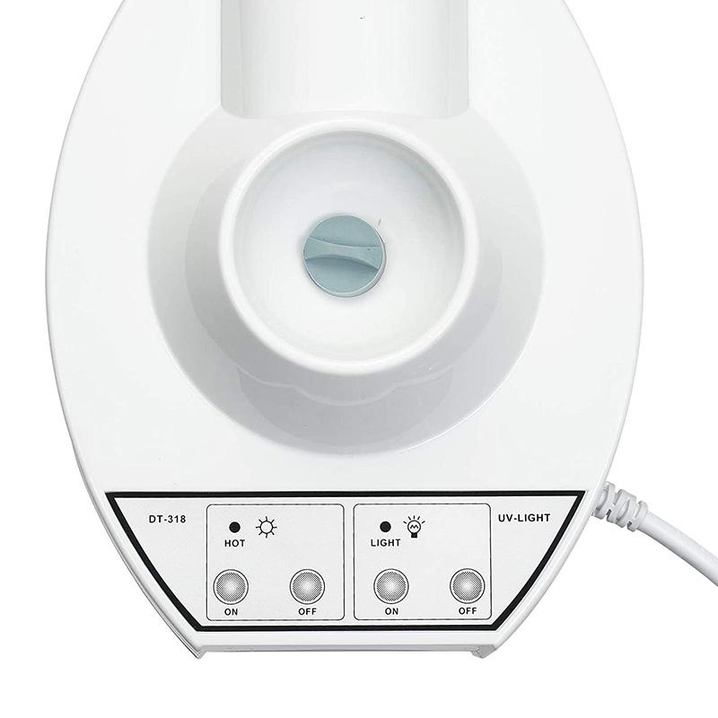 2-in-1-Gesichtsdampfer mit 5-facher Vergrößerungslampe, Ozon-Nano-Ionen-Gesichtsdampfer, Luftbefeuchter, Verdampfer, Aromatherapie-Nebel, Dampf-Inhalation
