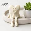Ghost Gifts for Couples 3D Printed Heart-Shaped Figurine with Movable Joints, Sitting Dangling Leg Eco Friendly PLA Ornaments Statue, Matte