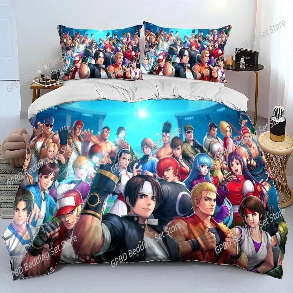 King of Fighters Retro Game 3D NEW Duvet Cover Pillowcase Bedding Set Adult Girl Bedroom Decoration Children Single Double Large